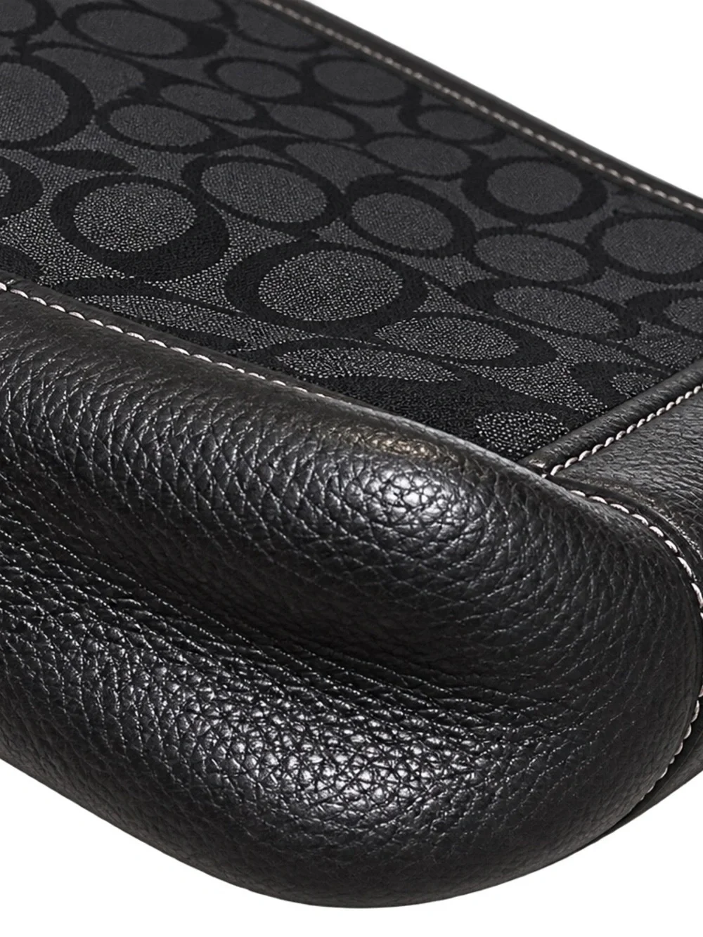 Coach Park Signature Hobo F23279 Black Jacquard Leather Shoulder Bag EUC